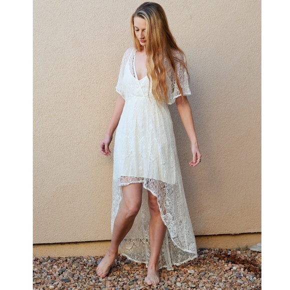 off white boho dress